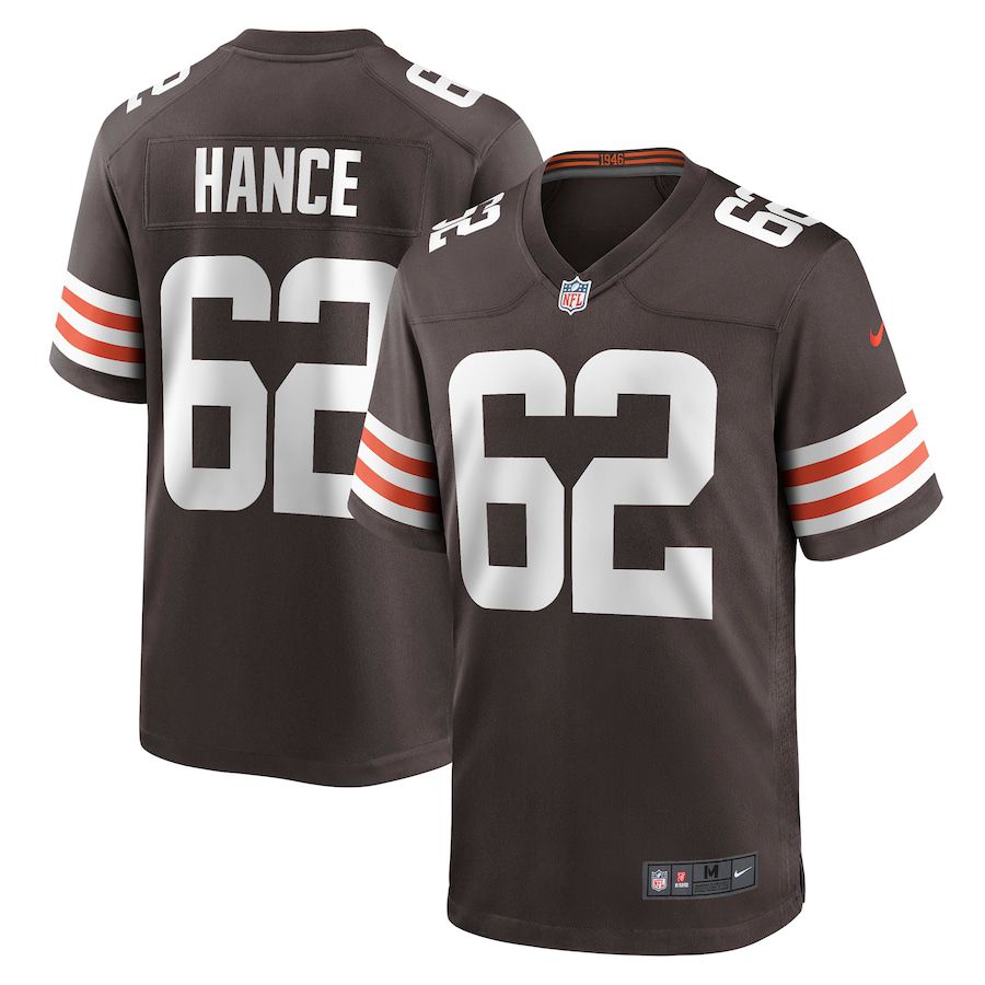 Men Cleveland Browns 62 Blake Hance Nike Brown Game NFL Jersey